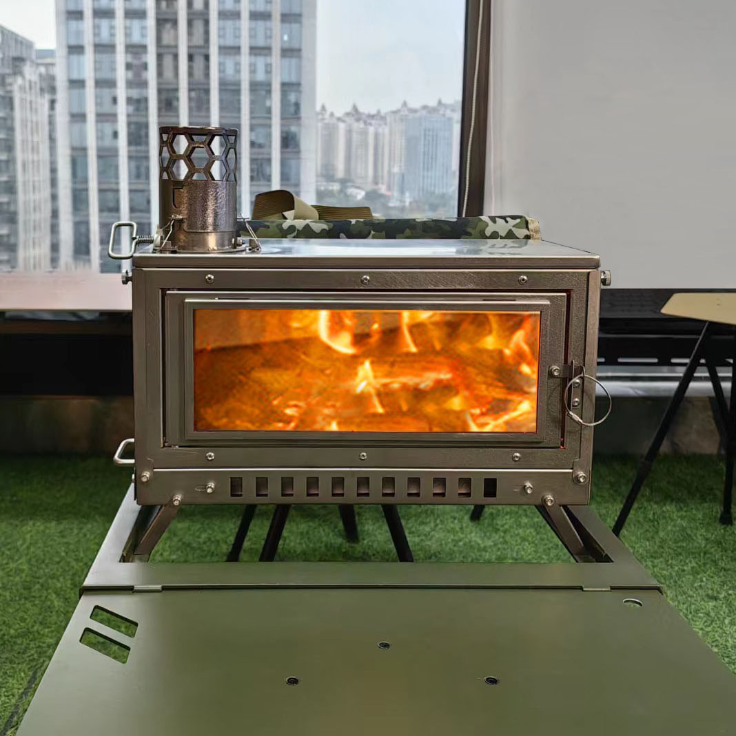 Camping Cooking Grate - 薪ストーブ テントストーブ 折りたたみ式 ポータブル 火鉢 木材ヒーター