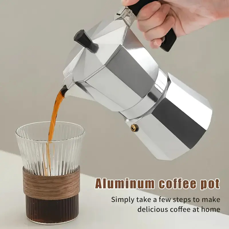Camping Cooking Utensils - クラシックなアルミ製モカポット 50-300ML 家庭用コンロトップエスプレッソメーカー 家庭用 キャンプ アウトドア