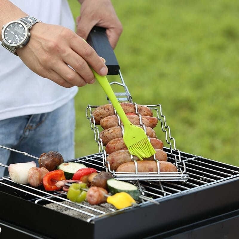 Camping Cooking Easy - ポータブルキャンプBBQグリル コンパクト軽量 アウトドア旅行ピクニック 簡単組み立て 調理器具 バーベキューツール
