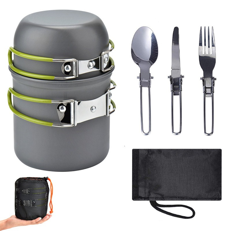 屋外ポータブルキャンプ調理器具高温耐性軽量調理鍋セットお手入 - Camping Cooking Easy のレビューと価格