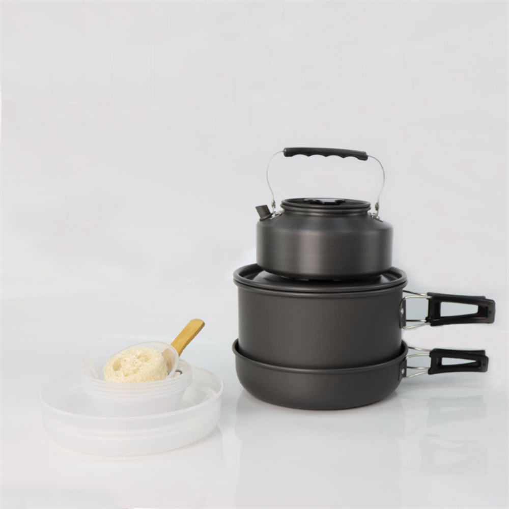軽量アルミ合金製アウトドアキャンプクッキングセット 大型2- - Camping Cooking Easy のレビューと価格