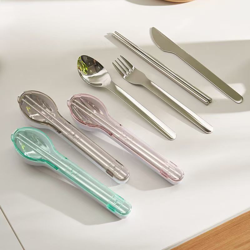 ポータブルカトラリーセット 収納ボックス付き キャンプ 旅行 - Camping Cooking Utensils のレビューと価格