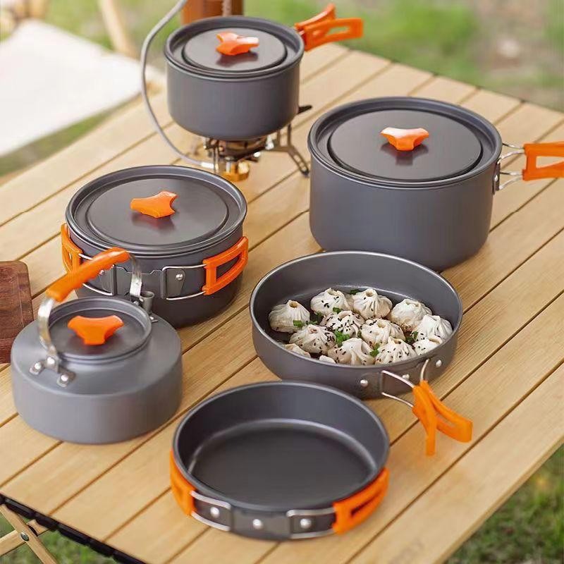 ポータブル大容量ポット便利な耐熱性お手入れ簡単ハンドルポット - Camping Cooking Easy のレビューと価格