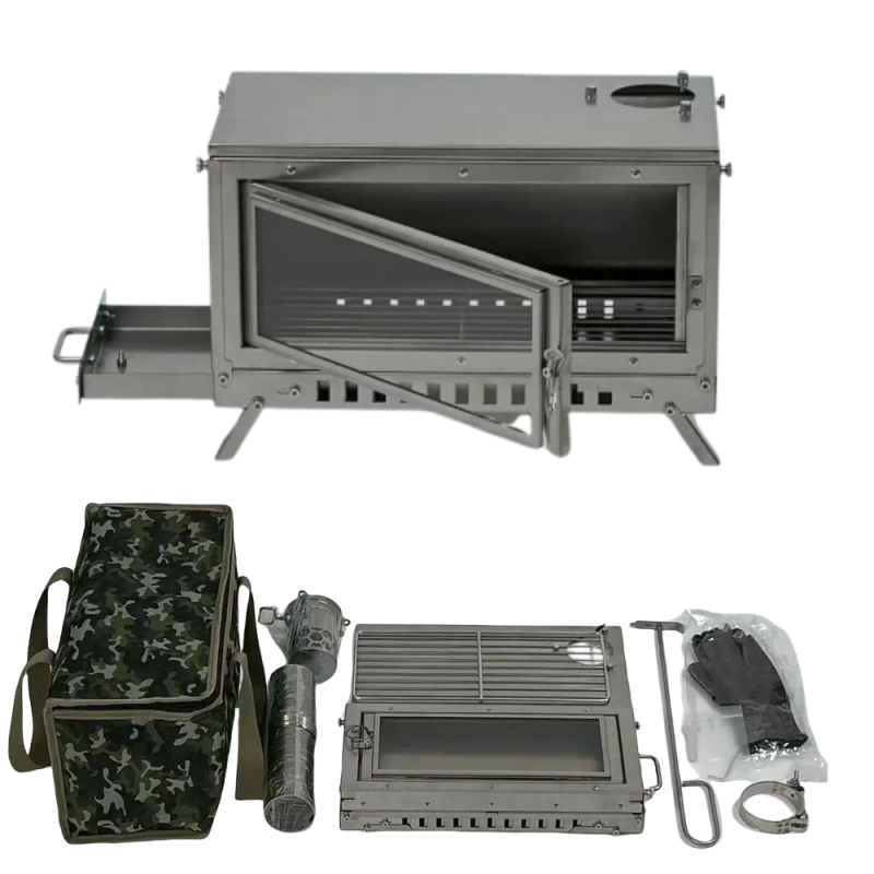 薪ストーブ テントストーブ 折りたたみ式 ポータブル 火鉢  - Camping Cooking Grate のレビューと価格