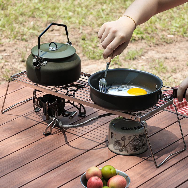 ステンレス製キャンプストーブセット - 折りたたみ式ポットラ - Camping Cooking Candle のレビューと価格