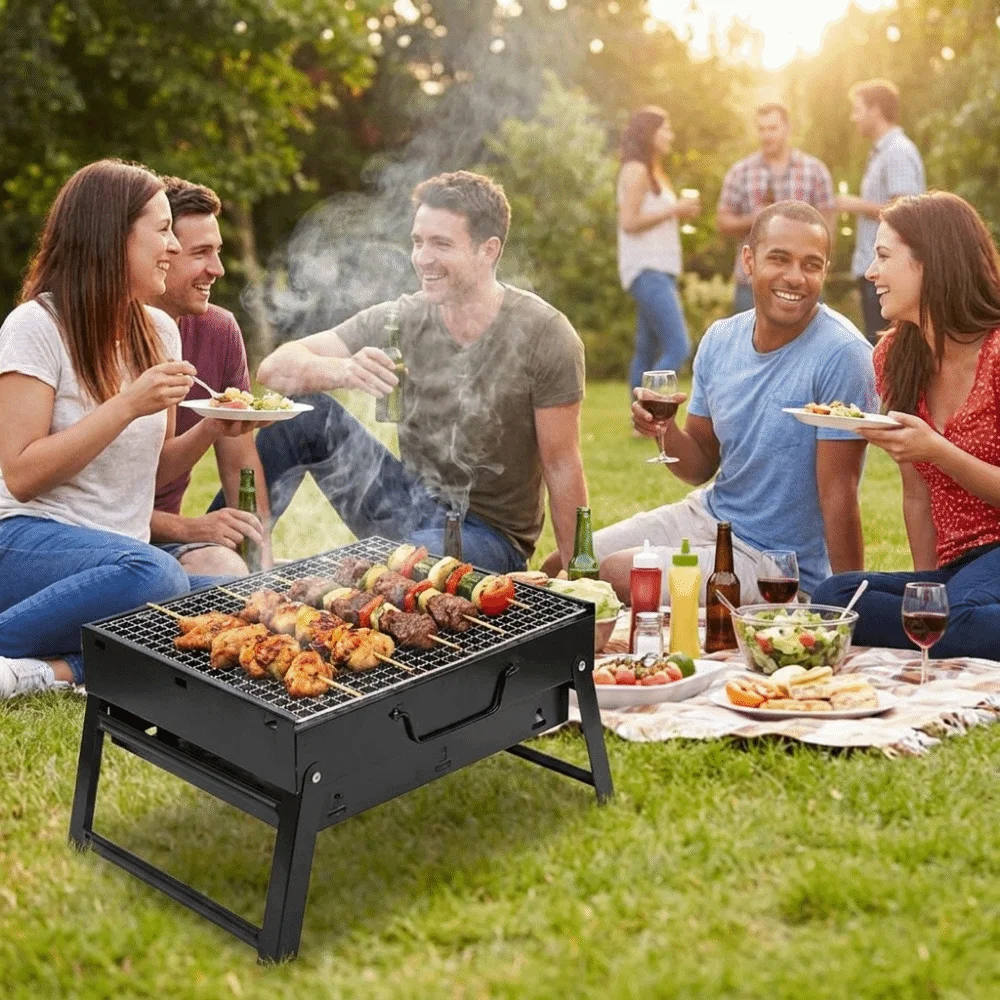 携帯用厚型BBQストーブ 省スペースで持ち運び簡単 キャンプ - Camping Cooking Easy のレビューと価格