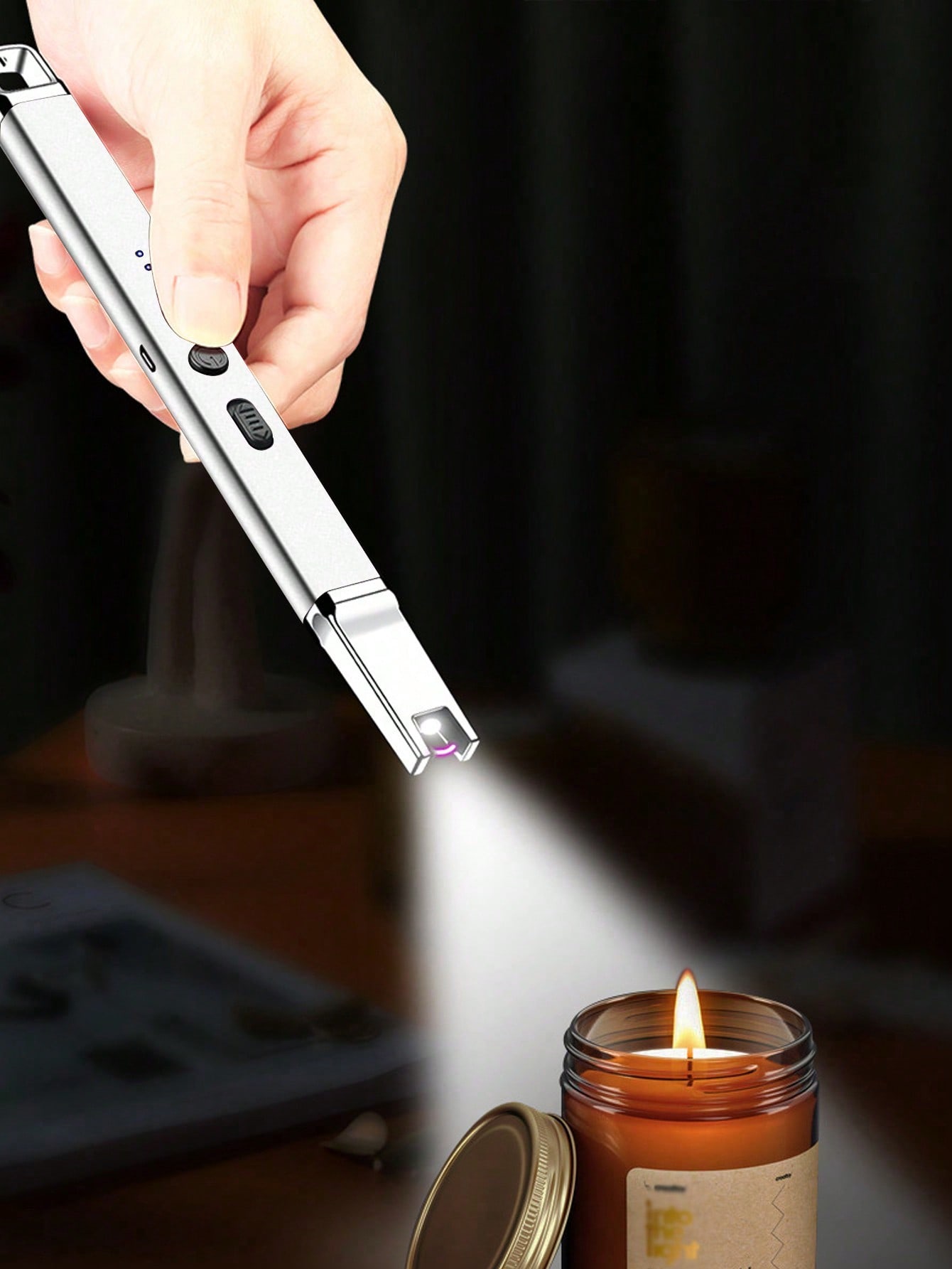 防風アークプラズマ電気ライター 2個パック LEDライト付き - Camping Cooking Candle のレビューと価格