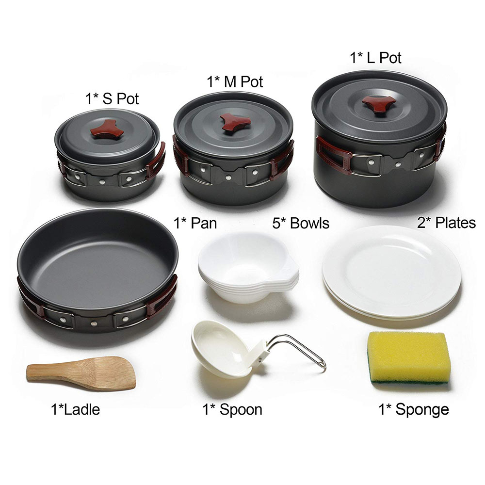 アウトドア キャンプ調理器具キット ノンスティック キャンプ - Camping Cooking Candle のレビューと価格