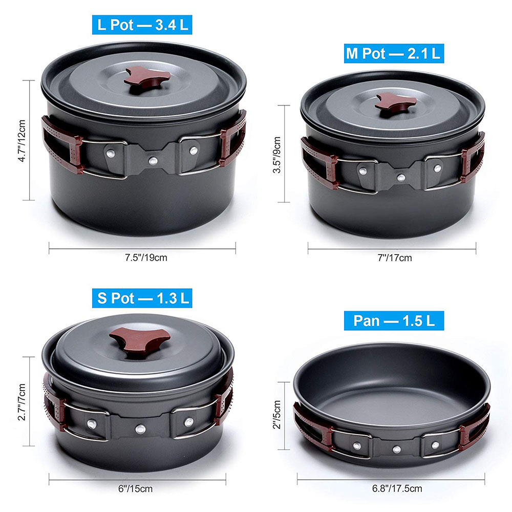 アウトドア キャンプ調理器具キット ノンスティック キャンプ - Camping Cooking Candle のレビューと価格