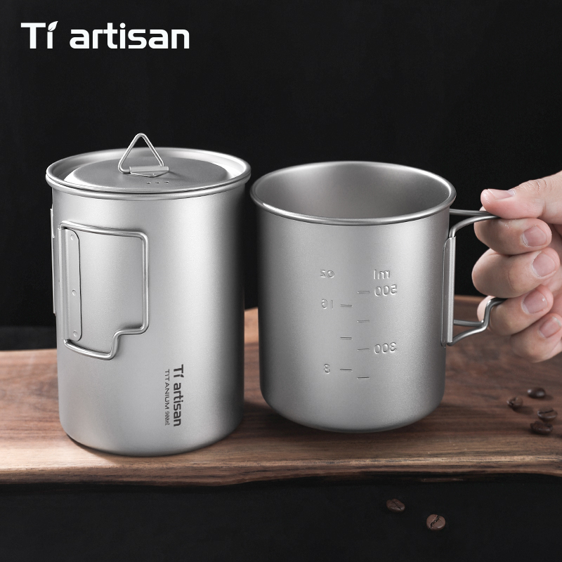 Tiartisan 750ml/900ml チタン製折りたた - Camping Cooking Pot Large のレビューと価格