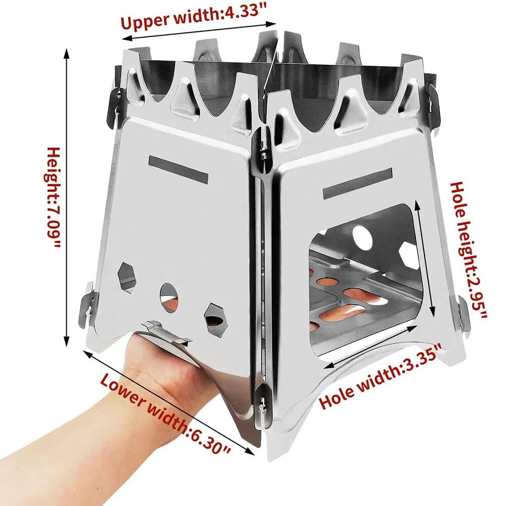 折りたたみ式薪ストーブ屋外ハイキング旅行バーベキュー用ポータ - Camping Cooking Grate のレビューと価格